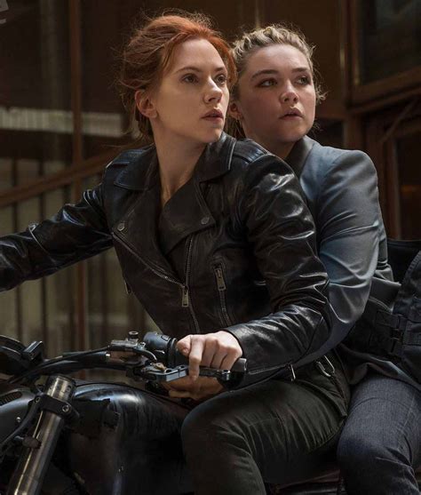 Scarlett Johansson Black Widow Biker Jacket Dollar Jackets