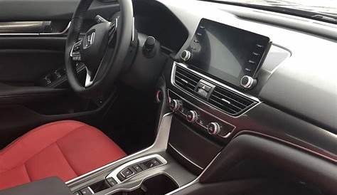 #interior #hondaaccord #red Black Honda Accord, Black Honda Civic, 2018