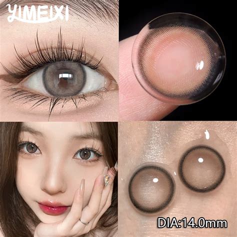 Yimeixi 10pcs Daily Disposable Eyes Contact Lenses With Myopia Prescription Natural Color Lens