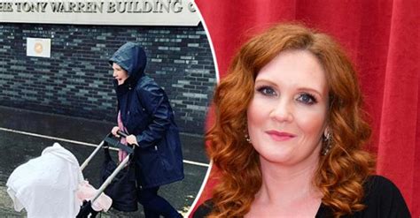 Jennie Mcalpine Brings Baby Daughter To Coronation Street Set For First