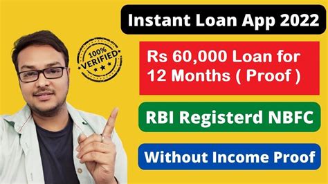 Instant Personal Loan App 2022 Rs 60000 Loan For 12 Months With
