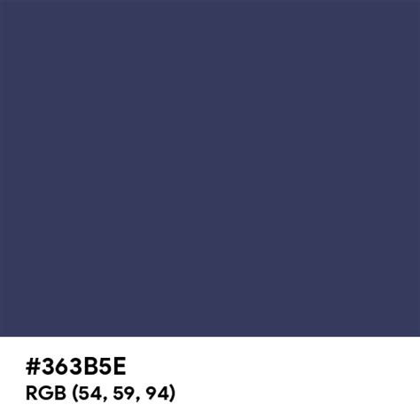 Faded Navy Color Hex Code Is 363b5e