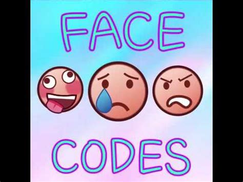 roblox codes for faces