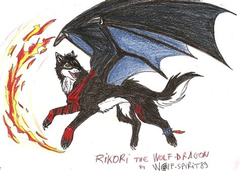 Rikori The Fire Wolf Dragon By Wolf Spirit89 On Deviantart