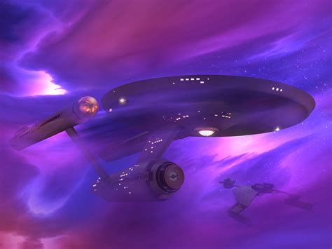 Star Trek Art Restored Starship Uss Enterprise Ncc 1701 Tos In