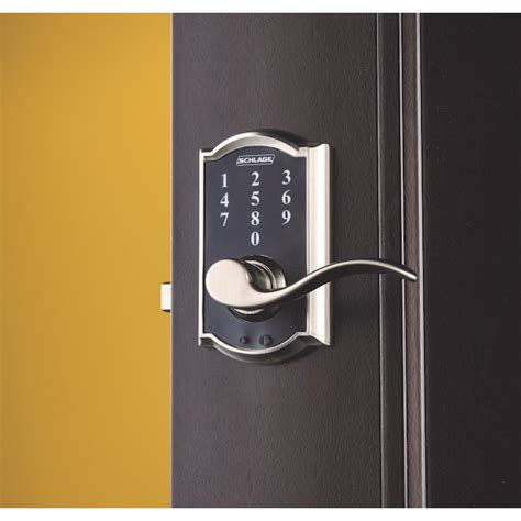 Schlage Touch Camelot Satin Nickel Electronic Handle Lighted Keypad