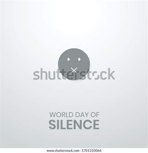 World Silence Day Emoji Vector Illustration Stock Vector Royalty Free