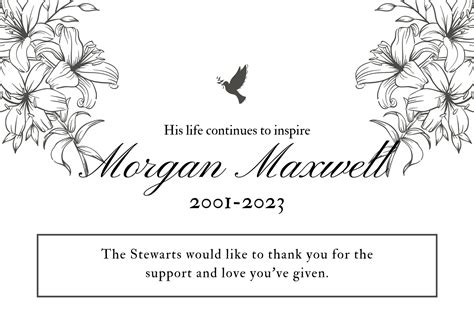 Free Printable Funeral Thank You Card Templates To 59 Off