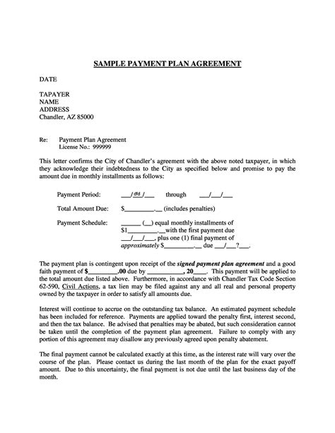 Payment Agreement 40 Templates And Contracts Templatelab
