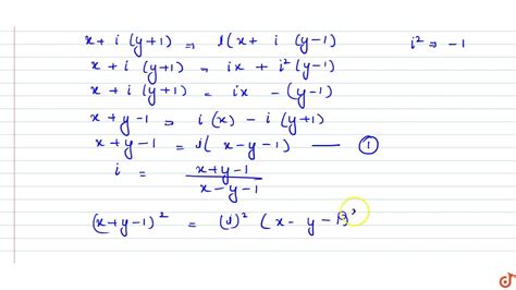 let `z x iy` where x and y are real thepoints ` x y ` in the `x y` plane for which