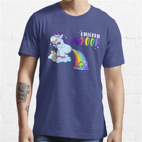 Unicorn Pooping Rainbow Poop T Shirt By Litteposterco Redbubble