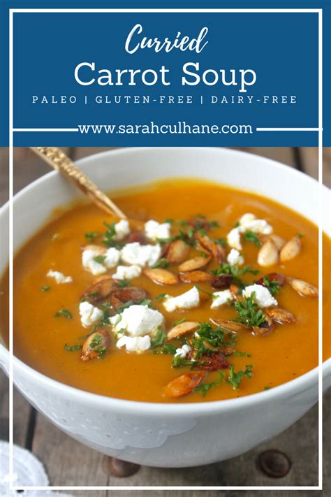 Curried Carrot Soup Paleo Glutenfree Dairyfree Cleaneating Whole30