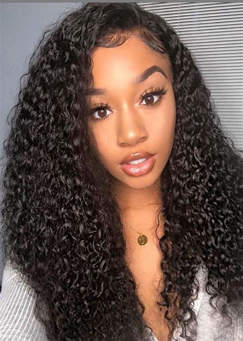 Long And Curly Human Hair Lace Front Wigs 26 Incheslace Front Wigs