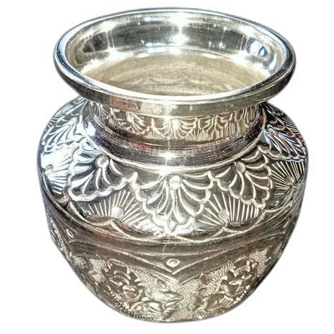 Polished Round 500ml Silver Ashta Laxmi Kalash At Best Price In