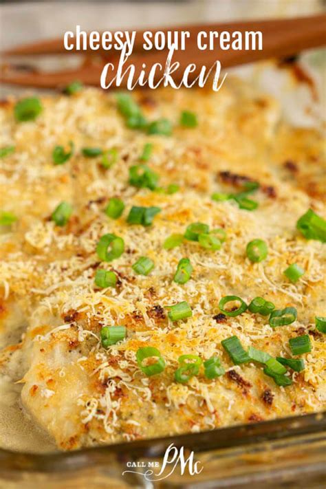 Cooked and shredded chicken breast (i like to chicken broth. Meal Plan Monday 224 Cheesy Sour Cream Chicken - Julias ...