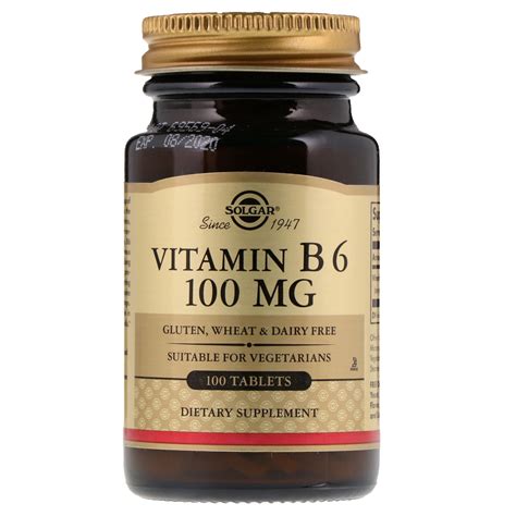 Health risks from excessive vitamin b6. Solgar, Vitamin B6, 100 mg, 100 Tablets | By iHerb