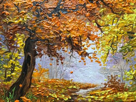 Colorful Autumn Maple Forest Painting Vibrant Autumn Leaf Etsy In
