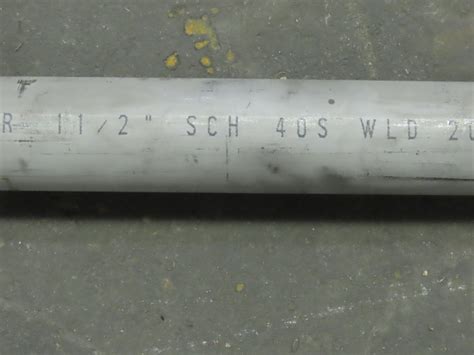 1 12x 218 Long 316 Stainless Steel Welded Pipe Schedule 40s