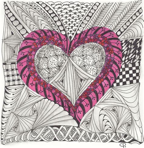 Zentangle Inspired Heart 03 Feb 2014 Art Inspiration Art Images