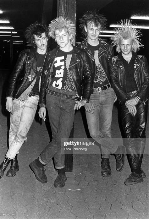 British Street Punk Band Gbh 1982 Left To Right Bassist Ross News
