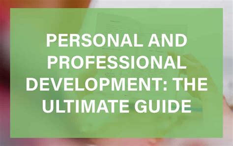 Personal And Professional Development Ppd The Ultimate Guide