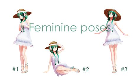Mmd Feminine Poses Poses Dl By Minuznegative On Deviantart