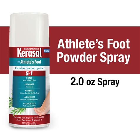 Kerasal 5 In 1 Athletes Foot Invisible Powder Spray Athletes Foot