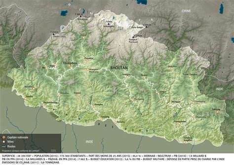 Carte Du Bhoutan Pacha Cartographie