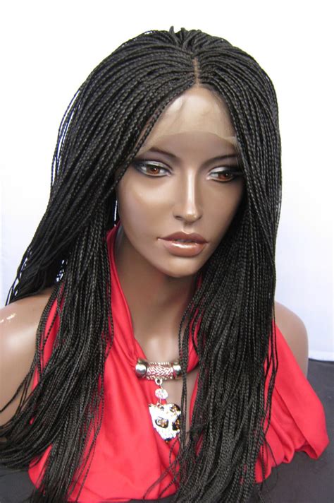 Fully Hand Braided Lace Front Wig Micro Braids Hannah Color 2 In 20 Kaylis International