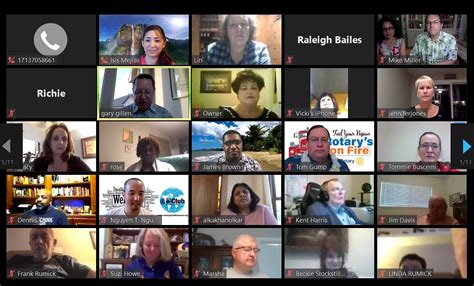 1st Rotary Connects The World Online Meeting Huge Success Rotary
