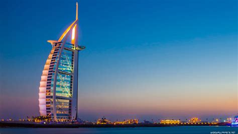 Download Night Building United Arab Emirates Dubai Man Made Burj Al