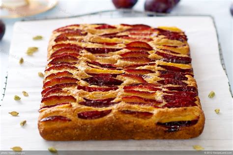 Add raisins, tuitty fruitty mix them well, simmer and cook for 10 minutes. German Plum Cake Recipe | RecipeLand.com