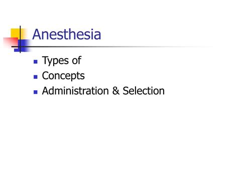 Ppt Anesthesia Part I Powerpoint Presentation Free Download Id5462810