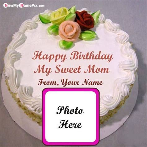 Write name on writenamepics provide opportunity to create birthday cake online for wishes happy birthday. Sweet Mom Birthday Wishing Your Name Cake Creating Online:- Son Or Daughter Name Mom Wishes Phot ...