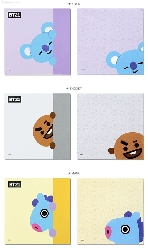Bt21 Memo Pad Bts Notepads K Pop Korean Stationery Etsy