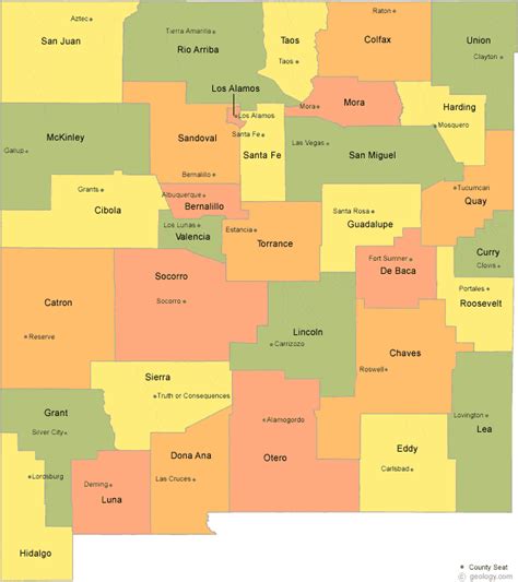 New Mexico Map Of Counties Ronni Cindelyn