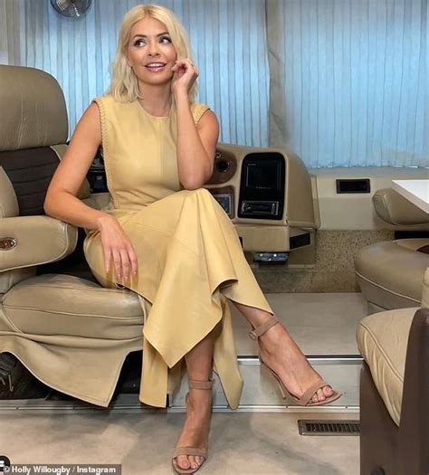 Holly Willoughby Looks Sensational In A Nude Leather Dress For Itvs The Games Daily Mail Online