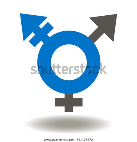 Transgender Icon Vector Combining Female Male Stock Vector Royalty