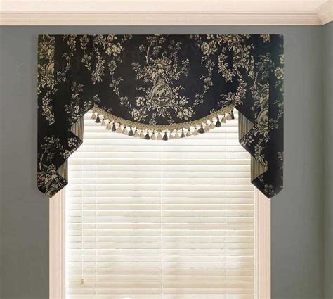 Custom Board Mounted Valance Flat Swag Window Treatment With Handkerchief Cascades Made With