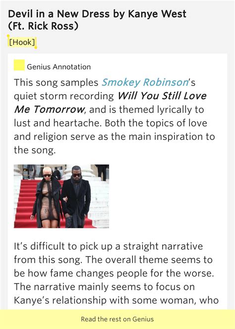 [Hook] – Devil in a New Dress by Kanye West