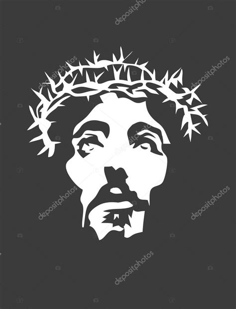 Jesus Face Silhouette Stock Vector Image By ©sumbajimartinus 120435000