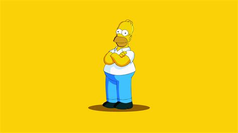 Homer Simpson Wallpaper 4k The Simpsons Yellow Background