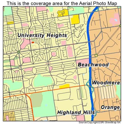 Aerial Photography Map Of Beachwood Oh Ohio