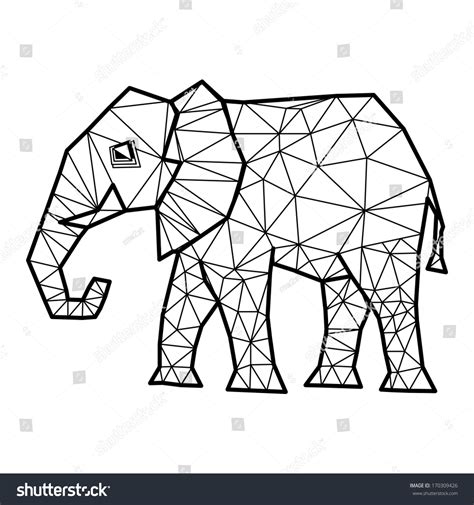 Forurlife is an independent artist creating amazing designs for great. Elephant Geometric Illustration Many Triangles Stock ...
