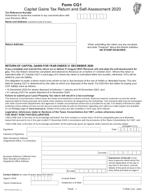 2020 IE Form CG1 Fill Online Printable Fillable Blank PdfFiller
