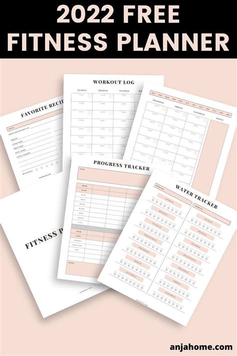 These Free Fitness Printables Include Progress Tracker Water