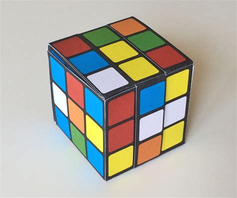 Rubik's cube for the blind (fully printable). anamorphic rubik's cube template - Deola