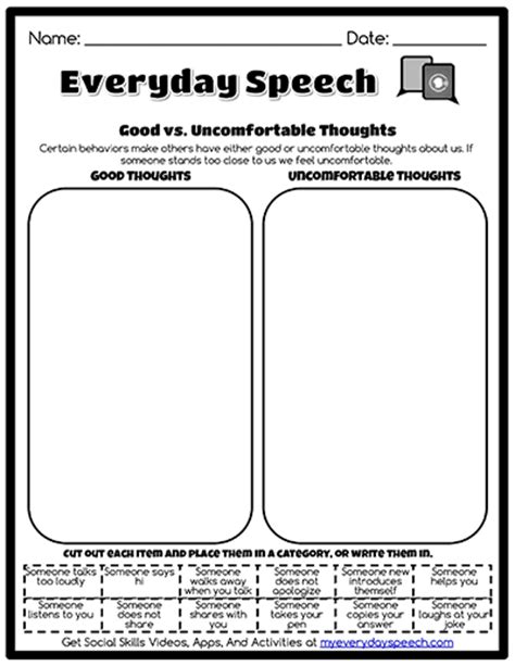 Speech Therapy Worksheet Creator Everyday Speech Everyday Speech