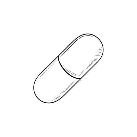 Premium Vector Pill Hand Drawn Outline Doodle Icon Capsule Pill As