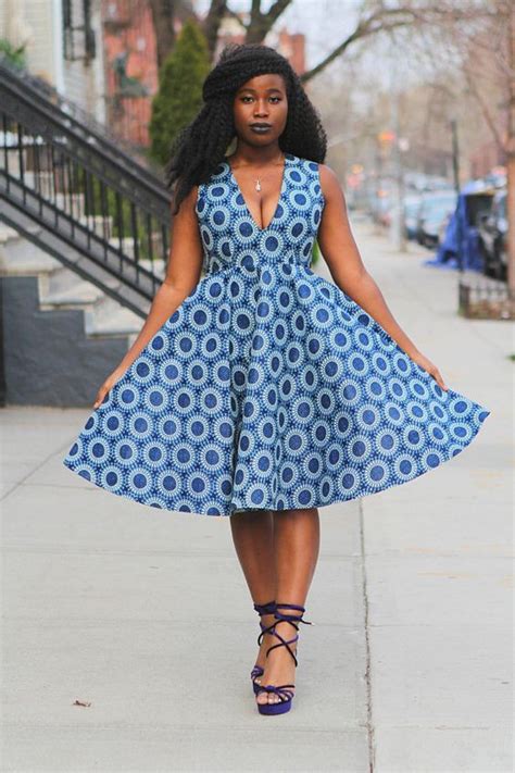 Blue And White African Dress On Stylevore